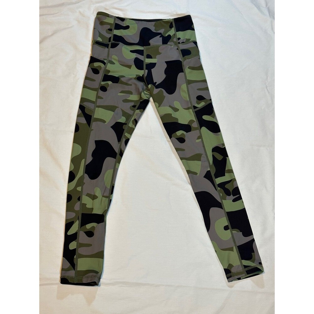 Zyia Active Size 4 Green Camo Light n Tight Leggings